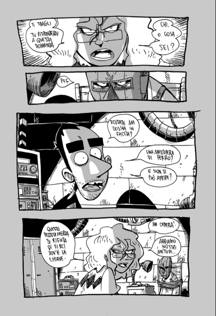 Seconda tavola del fumetto "Educazione subatomica" di Zerocalcare per The Light Issue di Comics&Science