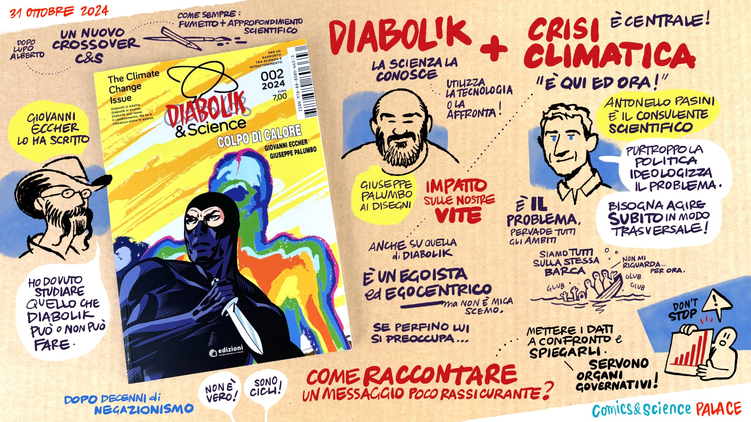Presentazione di Diabolik&Science, il volume dedicato al cambiamento climatico